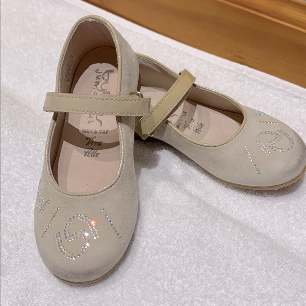 Girls Byblos Suede Nude Shoes